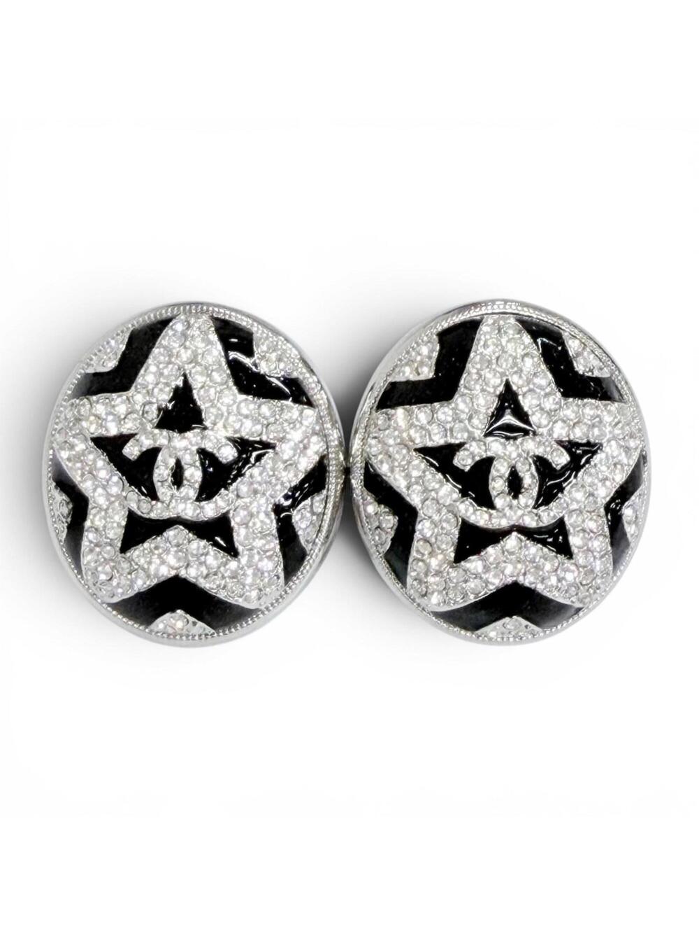 Chanel Cc Logo Star Earrings Sterling #347184C91B